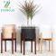 Bamboo Plant Stand Mid Century Wood Flower Pot Holder Dark Brown