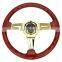 Top Quality Red Universal Power Steering Wheel 350mm Plastic+Aluminum Steering Wheels for Racer