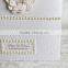 Customized Embossed Pocket Elegant Pearl Element 3D Flower Invitation Cards