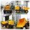 HENGWANG HW-FCY20 2 ton hydraulic diesel engine wheeler high tip small dumper truck 4wd mini dumper