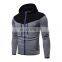 New Design Contrast Zipper-up Hoodies Embroidery Custom Logo Hoodies