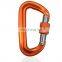JRSGS Customized Logo Hiking Outdoor Small Safety Snap Hook Clip Screw Locking Aluminum Alloy Carabiner S7802B