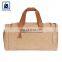 Vintage Style Polyester Lining Material Zipper Closure Type Unisex Genuine Leather Duffel Bag