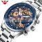 Free shipping NIBOSI New Hollow Fashion Large Dial Men's Watch Multifunction Calendar Sports Watch Waterproof Quartz Watch