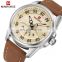 Naviforce 9124 Wholesale Japan Quartz Luxury Watches Men Leather Week Display Waterproof Men Watch Wristwatch Watch Luxury Men