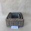 100% Quality Willow Basket Grey Colour Round Wicker Baskets