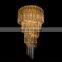 Ceiling Pendant Light Led Gold Custom Hotel Long Modern Crystal Spiral Stairs Foyer Chandelier