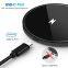 Smartphone wireless charger base 10W Aluminum alloy chassis + wood surface with breathing light Anti-skid silicone feet