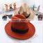 Wholesale as movie Fashion Lady red Wide Brim 100% Wool Felt Fedora Floppy bowknot orange fedora Hats