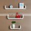 mounted floating shelf U shape wall floating shelf