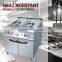 2 tanks gas fryer (2 baskets) with cabinet