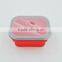 Wholesale Leakproof Portable with fork 1~3 Compartment Food Container Collapsible Air Tight Bento Lunch Box