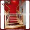 solid wood elegant spiral staircase pvc stairs handrail for small houses