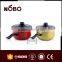 Colourful stainless steel cooking Pots with glass lid