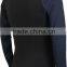 92% Polyester 8% Spandex (Lycra) Crew Neck Long Grey Black Compression Shirt / Rash Guard with Sublimated Side Panels