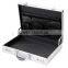 T.Z. Case Aluminum 18" Laptop Briefcase, Padded Handle Attache Case in Silver