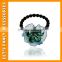 PGHD0350 Accept paypal multicolor flower lace elastic hair band with crystal stone decorated