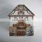 durable and fadeless metal cubbyhouse shaped, decorative tin box for storage