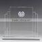 Personalization k9 optical crystal engraving glass trophee award with watch clock
