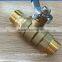 1/2''-1''male thread NPT water Brass ball valves with Drain