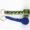 survival monkey fist keychain 7 stands paracord weave military keychain with metal ring