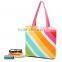 multicolor fashional beach bag shopping bag