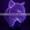 267-3d Leopard Sculpture Led Light Special Desk Night Light 3d Visualization Led Art Lamp