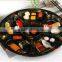 13" high quality 64R 5 compartment plastic sushi box, Plastic food plate ,takeout sushi box.take away food tray