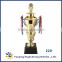 Big size high quality metal base 215 gold competitions award souvenir trophy cup