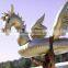 high quality luxurious giant inflatable gold dragon pool float