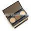 3 color eye brow and eyeliner cake kit makeup eyebrow powder palette with eyebrow brush