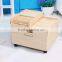 Home used cheap new design wooden rice bin with wheel