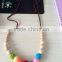 Best gift of Crochet bead with wood bead necklaces in new style