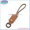 portable usb2.0 round key clip leather micro usb cable