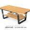 Double wooden layers coffee or tea table