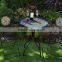 Hot Folding Wrought Iron Mosaic Outdoor Garden Furniture