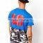 2015 Mens 100% Cotton Fashion Leisure T Shirt Short Sleeve Print T-shirts Men (JX15807)