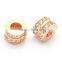 7.7*11mm-1.6g New Arrival Real Gold Filled diamond Hollow Beads wholesale