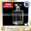 750ml square whisky clear glass decanter with polished glass lid