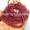 Natural Faceted Red Ruby Roundel Beads, Ruby Beads Strand
