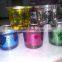 Bright Tealight Glass Electroplated Colored Candle Holder
