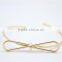 Funky Gold Plated Bowknot Adjustable Cuff Bracelet Gold Simple Ring Cuff For Girl Gift For 2016New Intrend style