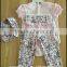 100% Cotton 4pcs Set Baby Romper Set Short Sleeve Romper and Pants