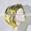 Funny short yellow and black mixed color wig costume wig N290