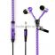 Colourful metal zipper earphone wholesale for iphone 5 6 with mic, earbuds for iphone 6 zipper earphone