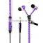 2016 zipper earphone Best sound heavy bass sport stereo earbuds