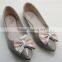 2016 fancy shoes china point toe flat shoes colorful bow ballerina shoes