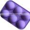 Silicone Muffin Pan Jelly Cupcake Candy Mold Tray Chocolate Mold 6 Round Shape