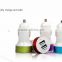 Cheap Wholesale Colorful Dual USB Car Charger for iphone Promotional customized mini Universal USB Car Charger