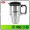 14 oz food grade insulated stainless steel travel mug with handle